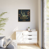 One Nation Matte Canvas Print — Patriotic Statue of Liberty Framed Wall Art Canvas Printify 