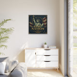 One Nation Matte Canvas Print — Patriotic Statue of Liberty Framed Wall Art Canvas Printify 