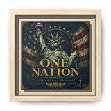 One Nation Matte Canvas Print — Patriotic Statue of Liberty Framed Wall Art Canvas Printify 6" x 6" 1.25" Natural