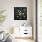 One Nation Matte Canvas Print — Patriotic Statue of Liberty Framed Wall Art Canvas Printify 