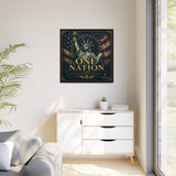 One Nation Matte Canvas Print — Patriotic Statue of Liberty Framed Wall Art Canvas Printify 