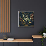 One Nation Matte Canvas Print — Patriotic Statue of Liberty Framed Wall Art Canvas Printify 