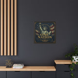 One Nation Matte Canvas Print — Patriotic Statue of Liberty Framed Wall Art Canvas Printify 
