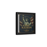One Nation Matte Canvas Print — Patriotic Statue of Liberty Framed Wall Art Canvas Printify 