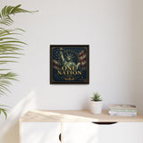 One Nation Matte Canvas Print — Patriotic Statue of Liberty Framed Wall Art Canvas Printify 