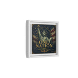 One Nation Matte Canvas Print — Patriotic Statue of Liberty Framed Wall Art Canvas Printify 