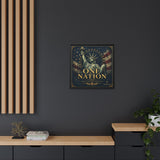 One Nation Matte Canvas Print — Patriotic Statue of Liberty Framed Wall Art Canvas Printify 