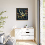 One Nation Matte Canvas Print — Patriotic Statue of Liberty Framed Wall Art Canvas Printify 