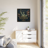One Nation Matte Canvas Print — Patriotic Statue of Liberty Framed Wall Art Canvas Printify 