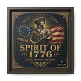 Spirit of 1776 Matte Canvas Framed Wall Art — Patriotic Revolutionary War Decor Canvas Printify 10″ x 10″ 1.25" Espresso