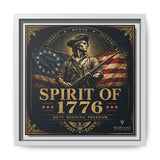 Spirit of 1776 Matte Canvas Framed Wall Art — Patriotic Revolutionary War Decor Canvas Printify 10″ x 10″ 1.25" White