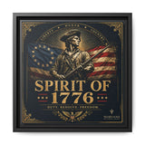Spirit of 1776 Matte Canvas Framed Wall Art — Patriotic Revolutionary War Decor Canvas Printify 12″ x 12″ 1.25" Black