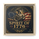 Spirit of 1776 Matte Canvas Framed Wall Art — Patriotic Revolutionary War Decor Canvas Printify 12″ x 12″ 1.25" Natural