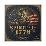 Spirit of 1776 Matte Canvas Framed Wall Art — Patriotic Revolutionary War Decor Canvas Printify 36″ x 36″ 1.25" White