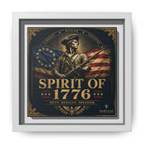 Spirit of 1776 Matte Canvas Framed Wall Art — Patriotic Revolutionary War Decor Canvas Printify 6" x 6" 1.25" White