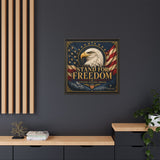 Stand for Freedom Framed Canvas Wall Art — Patriotic Eagle American Flag Decor Canvas Printify 