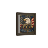 Stand for Freedom Framed Canvas Wall Art — Patriotic Eagle American Flag Decor Canvas Printify 