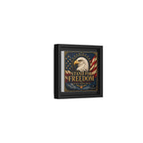 Stand for Freedom Framed Canvas Wall Art — Patriotic Eagle American Flag Decor Canvas Printify 