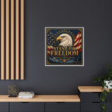 Stand for Freedom Framed Canvas Wall Art — Patriotic Eagle American Flag Decor Canvas Printify 