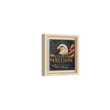 Stand for Freedom Framed Canvas Wall Art — Patriotic Eagle American Flag Decor Canvas Printify 