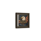 Stand for Freedom Framed Canvas Wall Art — Patriotic Eagle American Flag Decor Canvas Printify 