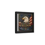 Stand for Freedom Framed Canvas Wall Art — Patriotic Eagle American Flag Decor Canvas Printify 