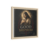 The Good Shepherd Framed Canvas Print — Religious Wall Art ("He leads, He restores") Canvas Printify 