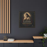 The Good Shepherd Framed Canvas Print — Religious Wall Art ("He leads, He restores") Canvas Printify 