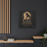 The Good Shepherd Framed Canvas Print — Religious Wall Art ("He leads, He restores") Canvas Printify 