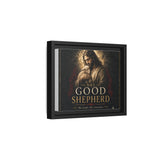 The Good Shepherd Framed Canvas Print — Religious Wall Art ("He leads, He restores") Canvas Printify 