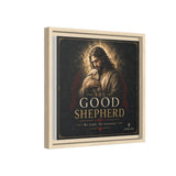 The Good Shepherd Framed Canvas Print — Religious Wall Art ("He leads, He restores") Canvas Printify 