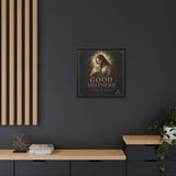 The Good Shepherd Framed Canvas Print — Religious Wall Art ("He leads, He restores") Canvas Printify 