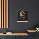 The Good Shepherd Framed Canvas Print — Religious Wall Art ("He leads, He restores") Canvas Printify 