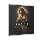 The Good Shepherd Framed Canvas Print — Religious Wall Art ("He leads, He restores") Canvas Printify 