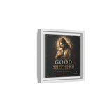 The Good Shepherd Framed Canvas Print — Religious Wall Art ("He leads, He restores") Canvas Printify 