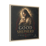 The Good Shepherd Framed Canvas Print — Religious Wall Art ("He leads, He restores") Canvas Printify 