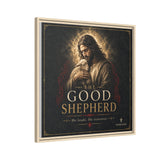 The Good Shepherd Framed Canvas Print — Religious Wall Art ("He leads, He restores") Canvas Printify 