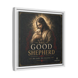 The Good Shepherd Framed Canvas Print — Religious Wall Art ("He leads, He restores") Canvas Printify 