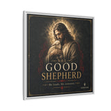 The Good Shepherd Framed Canvas Print — Religious Wall Art ("He leads, He restores") Canvas Printify 