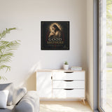 The Good Shepherd Framed Canvas Print — Religious Wall Art ("He leads, He restores") Canvas Printify 