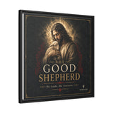 The Good Shepherd Framed Canvas Print — Religious Wall Art ("He leads, He restores") Canvas Printify 