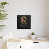 The Good Shepherd Framed Canvas Print — Religious Wall Art ("He leads, He restores") Canvas Printify 