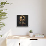 The Good Shepherd Framed Canvas Print — Religious Wall Art ("He leads, He restores") Canvas Printify 